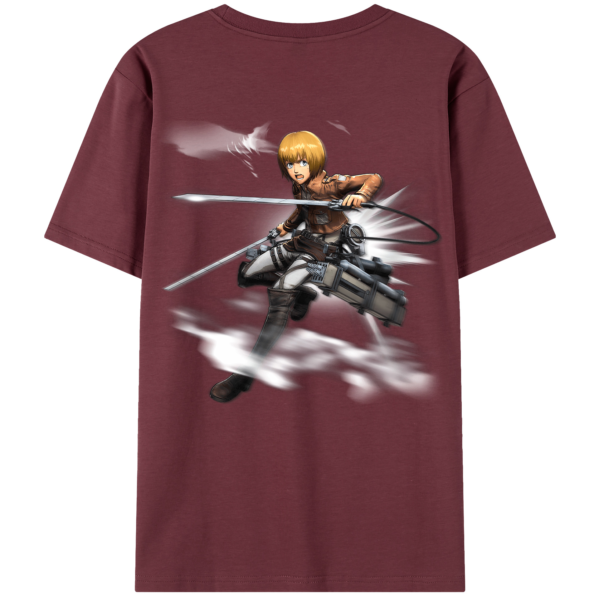（画像用） 進撃の巨人 アルミン·アルレルト Attack on Titan Armin Arlert 綿100％半袖Tシャツ（背面プリント）